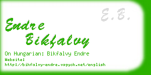 endre bikfalvy business card